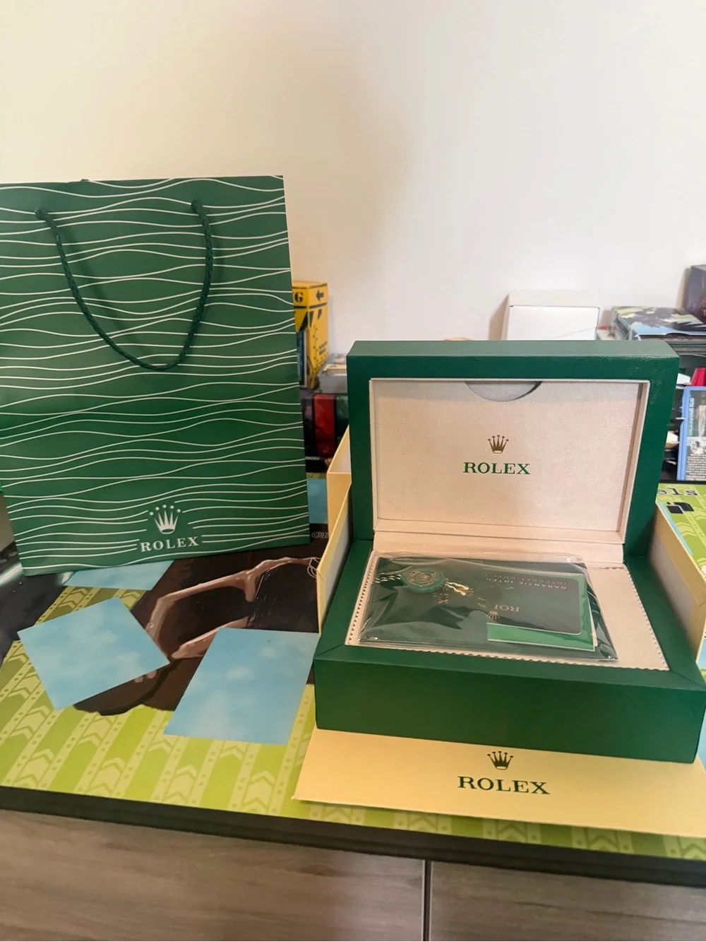 Luxury watch and certificate
